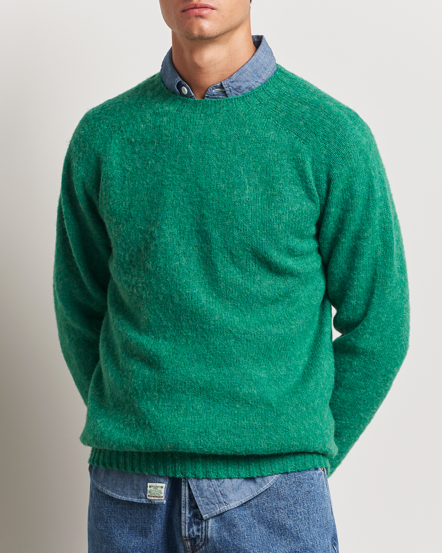 Herre | Gensere | Harley Of Scotland | Brushed Supersoft Lambswool Crewneck Pixie