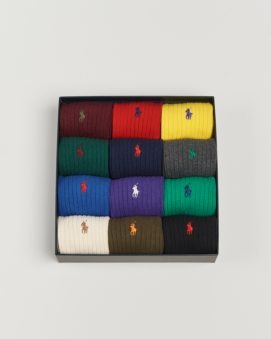 Herre | Undertøy | Polo Ralph Lauren | 12-Pack Gift Box Cotton Ribbed Socks