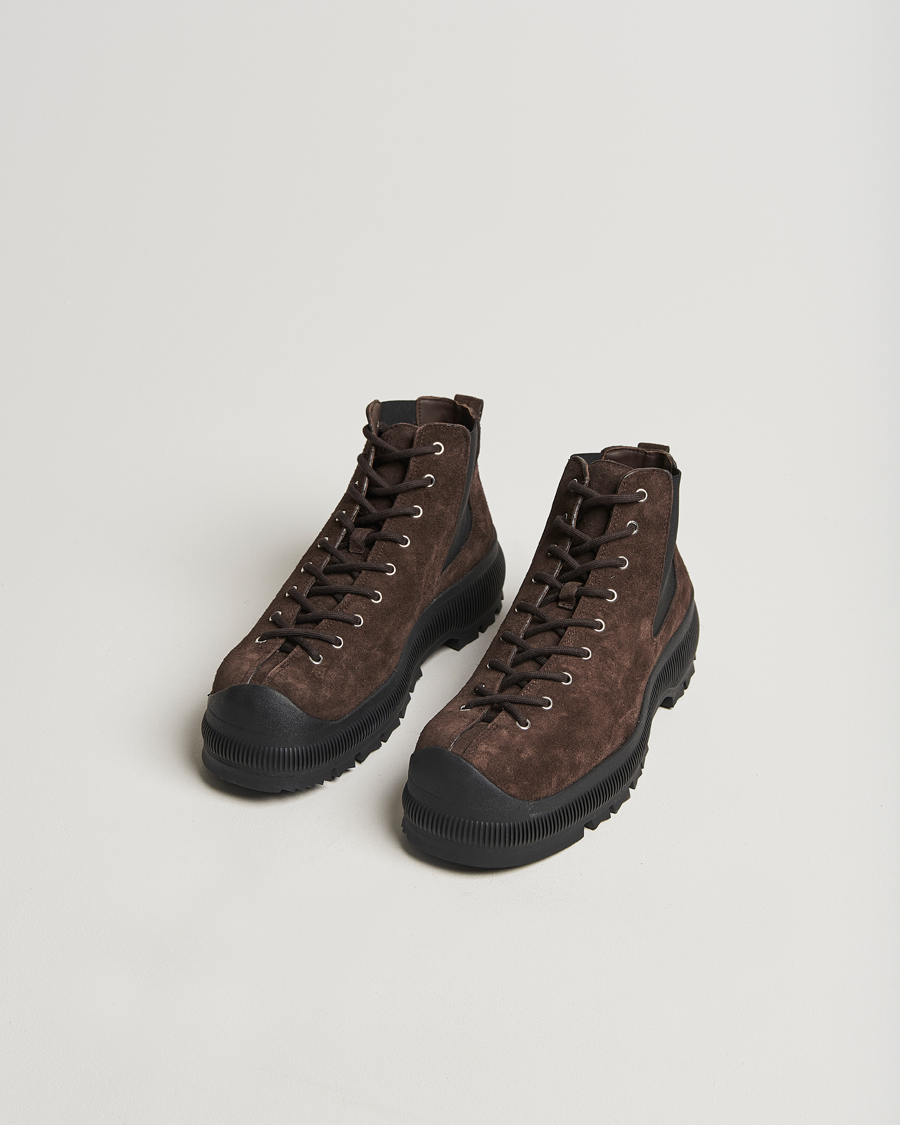 Herre | Jil Sander | Jil Sander | Suede Ankle Boots Dark Brown