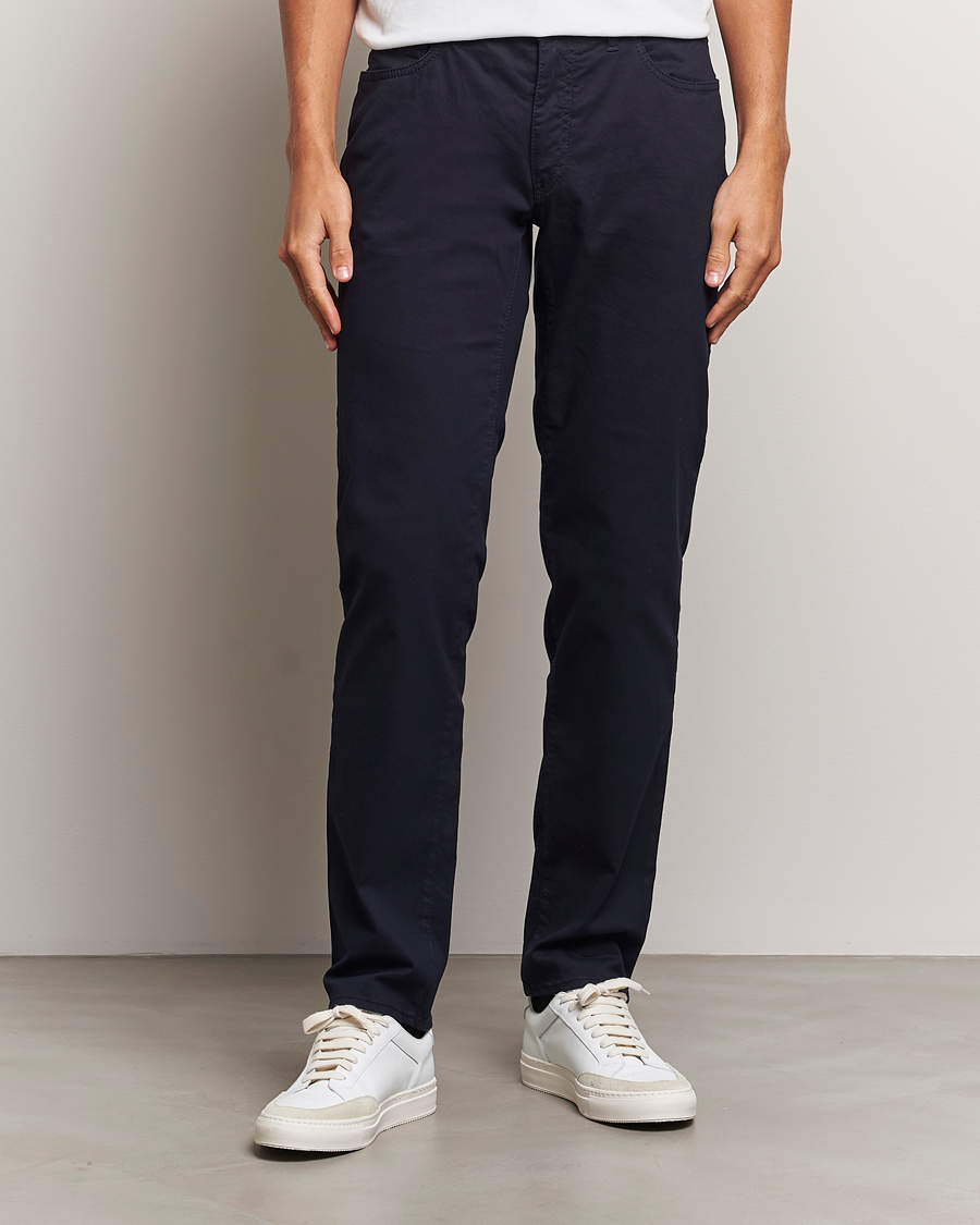 Herre | 5-lommersbukser | Brax | Cadiz Cotton Satin 5-Pocket Pants Perma Blue