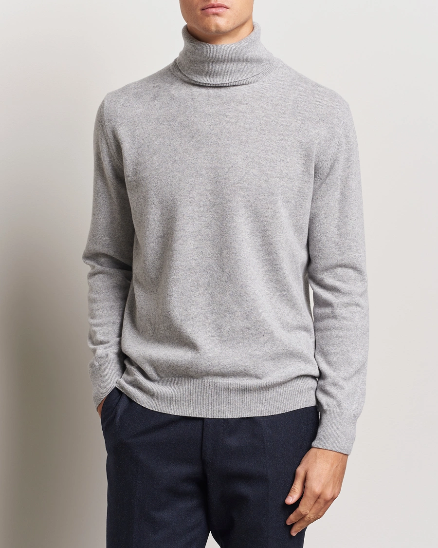 Herre |  | Morgano | Wool/Cashmere Rollneck Mid Grey