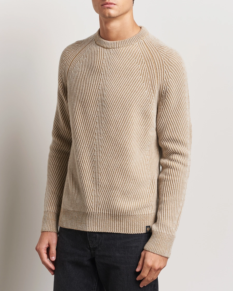 Herre |  | Belstaff | Centenary Wool Rib Jumper Chalk