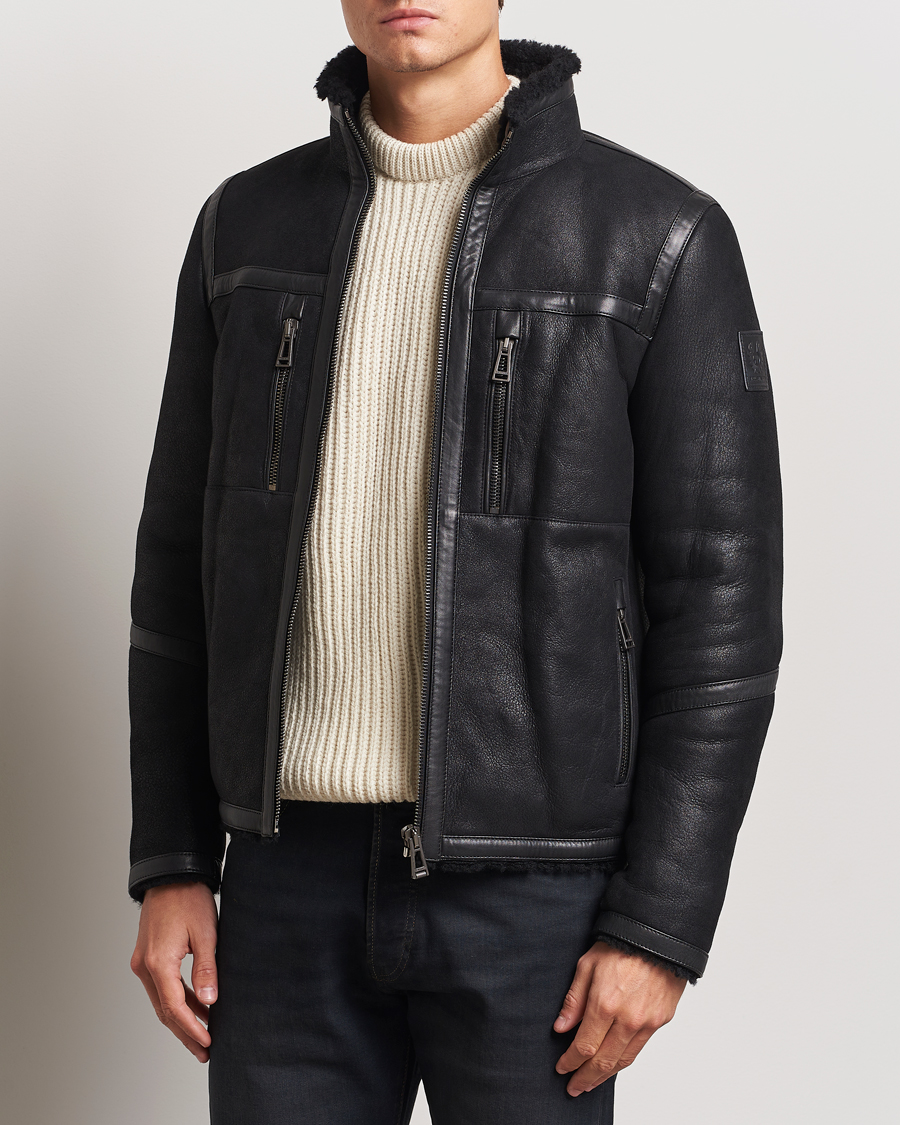 Herre |  | Belstaff | Tundra Sherling Leather Jacket Black