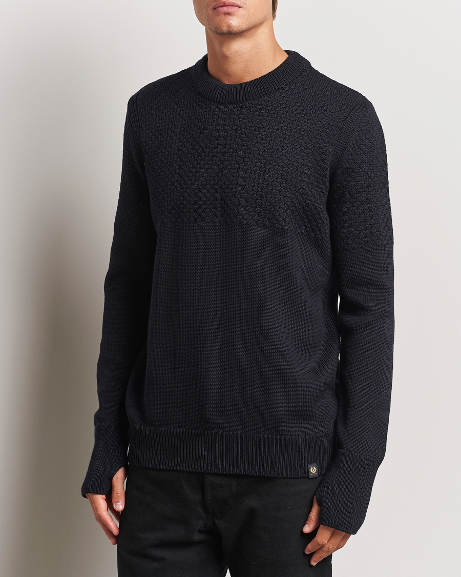 Herre |  | Belstaff | Sternway Knitted Crewneck Dark Ink