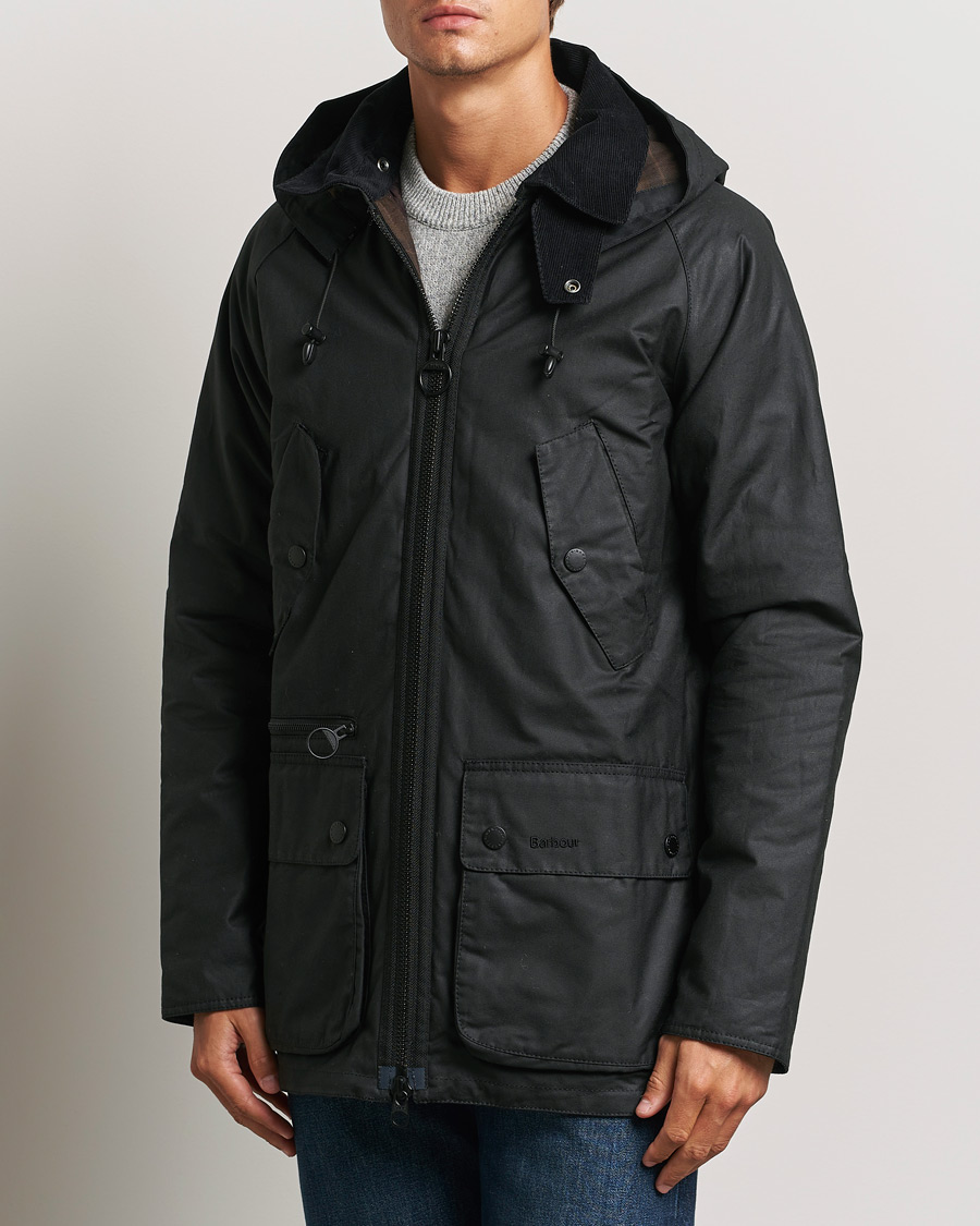 Herre |  | Barbour Heritage | Re-Engineered Beaufort Wax Jacket Black