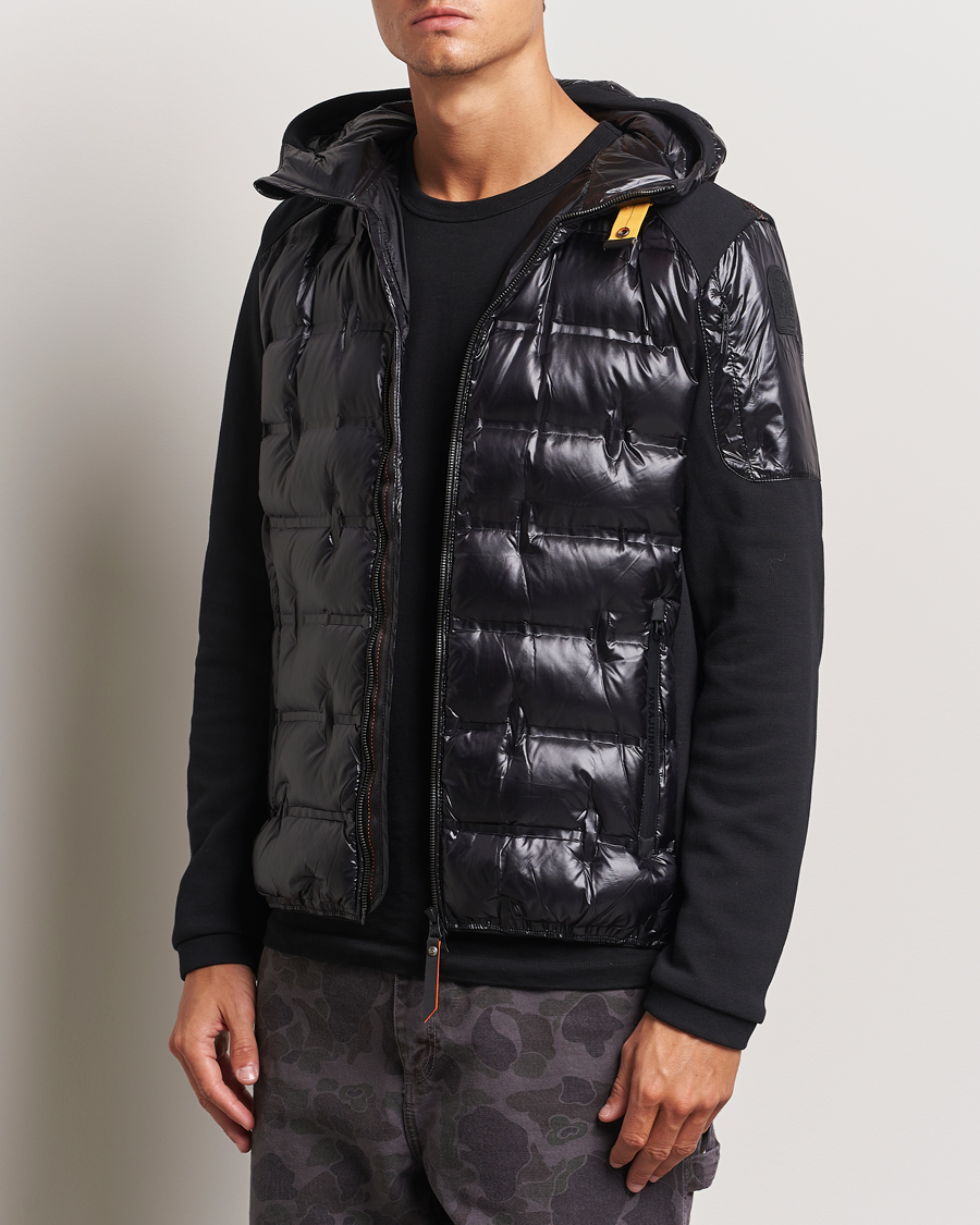 Herre |  | Parajumpers | Gyles Piquet Puffer Hybrid Jacket Black