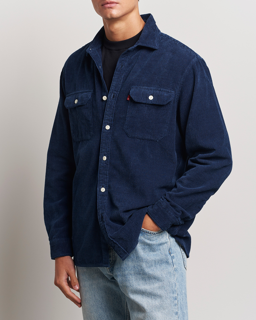 Herre |  | Levi\'s | Jackson Corduroy Worker Shirt Enzo Vintage Indigo