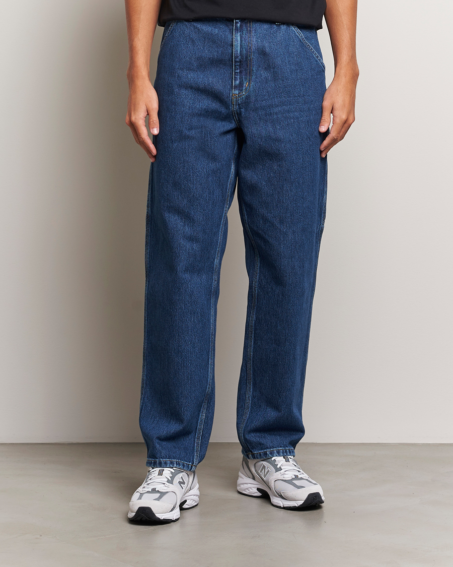 Herre |  | Carhartt WIP | Single Knee Smith Denim Pants Blue Stone Washed