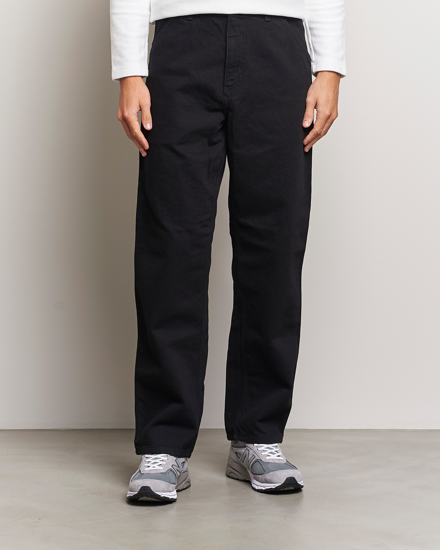 Herre |  | Carhartt WIP | Single Knee Smith Denim Pants Black Rinsed