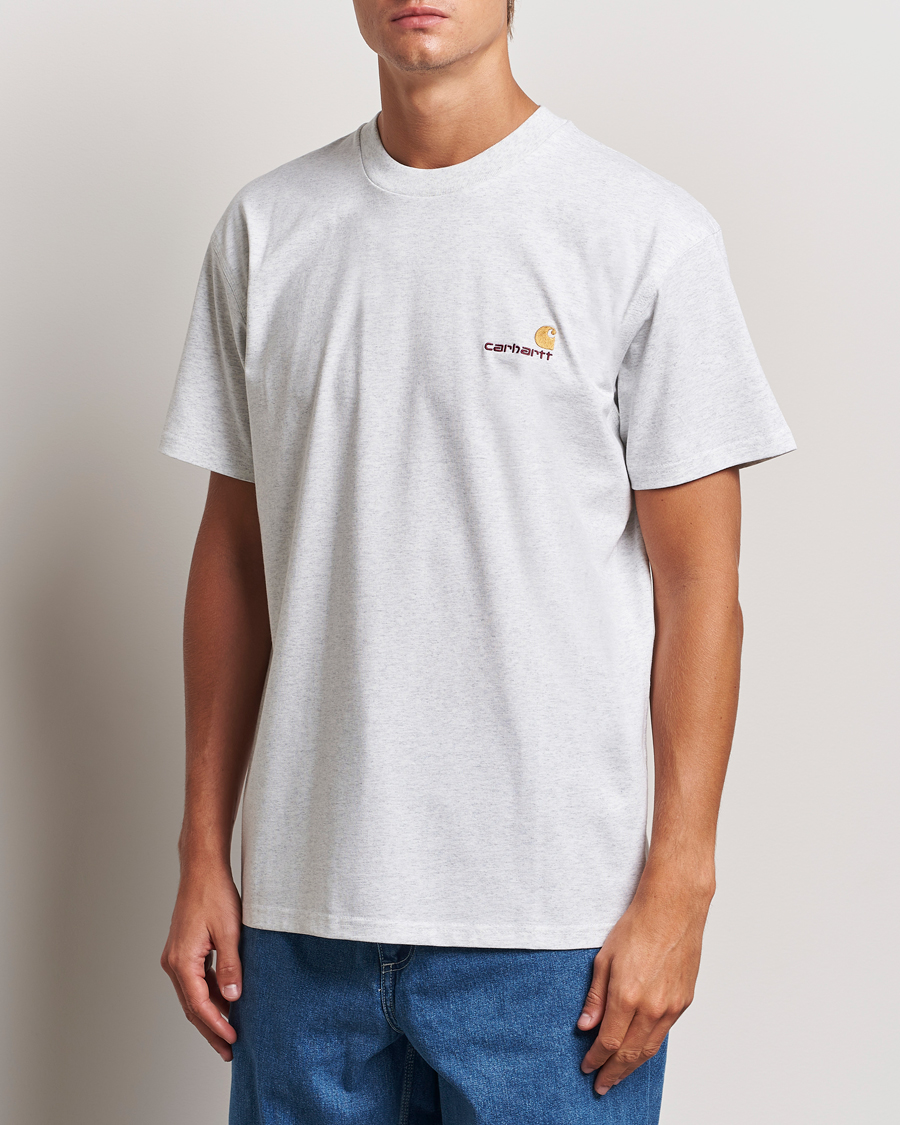 Herre | Kortermede t-shirts | Carhartt WIP | American Script Short Sleeve T-Shirt Ash Heather