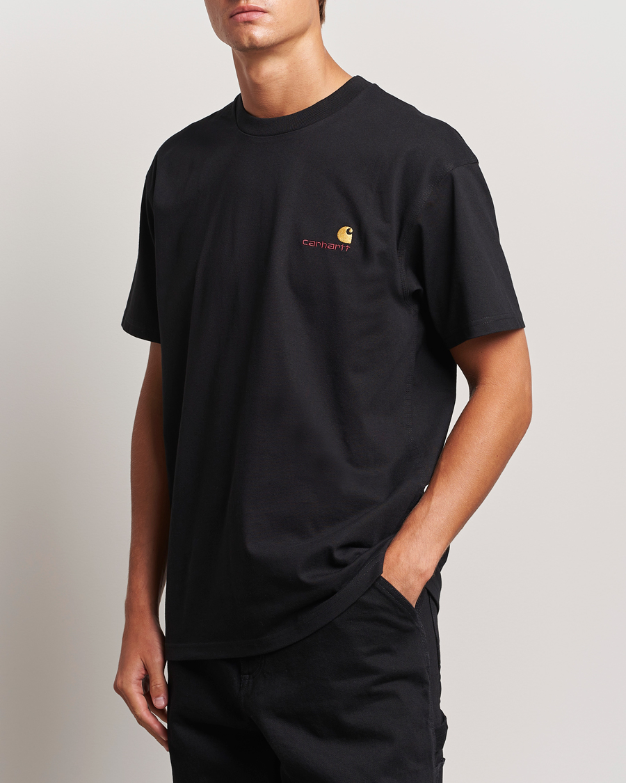 Herre | Klær | Carhartt WIP | American Script Short Sleeve T-Shirt Black