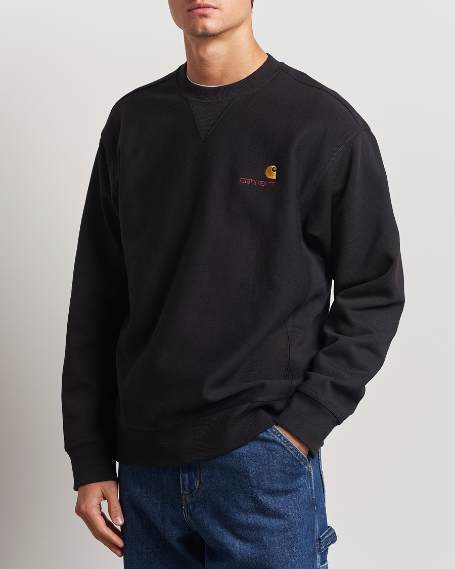 Herre |  | Carhartt WIP | American Script Sweatshirt Black