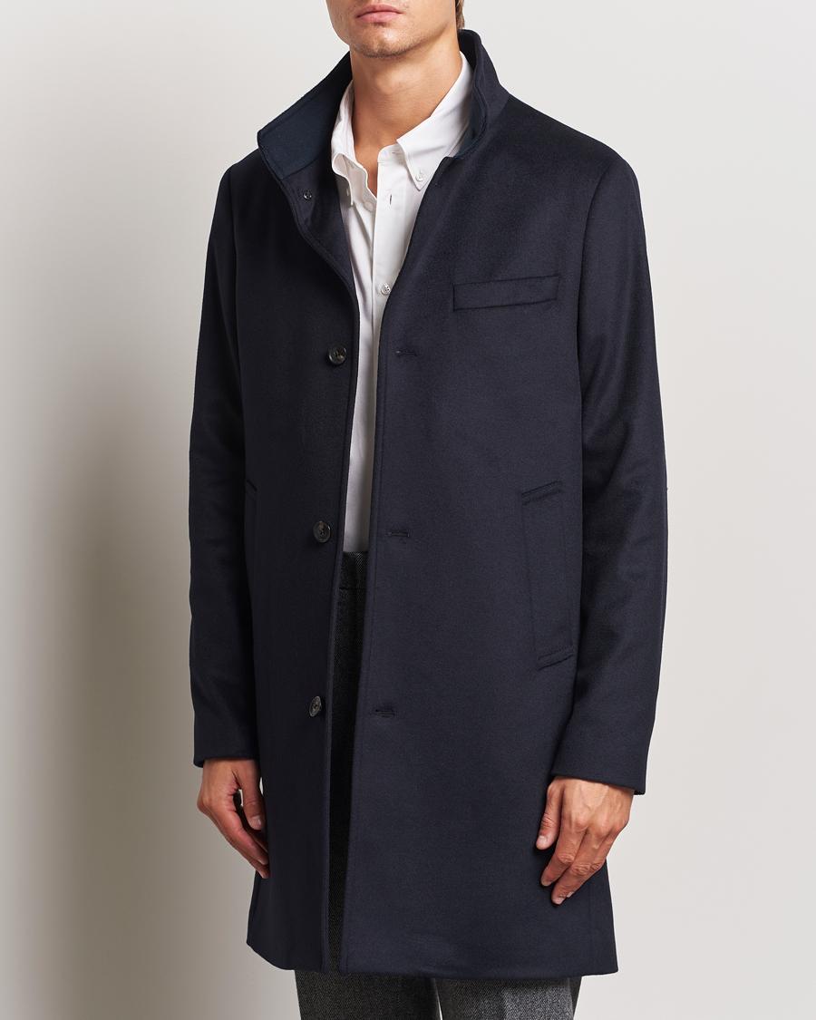 Herre | Business & Beyond - Casual | J.Lindeberg | Jesse Melton Cashmere Coat Navy