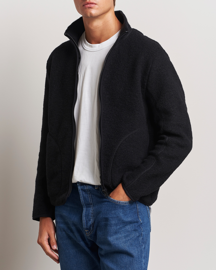 Herre | Business & Beyond - Casual | J.Lindeberg | Dustin Wool Fleece Jacket Black