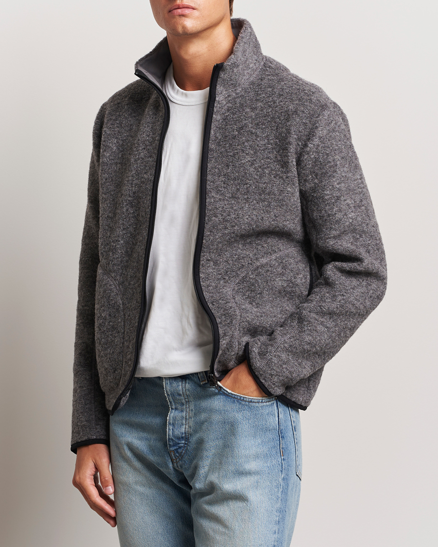 Herre | Avdelinger | J.Lindeberg | Dustin Wool Fleece Jacket Light Grey Melange