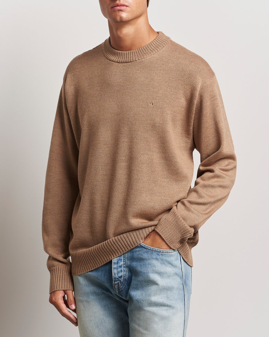 Herre |  | J.Lindeberg | Kino Merino Crew Neck Tiger Brown