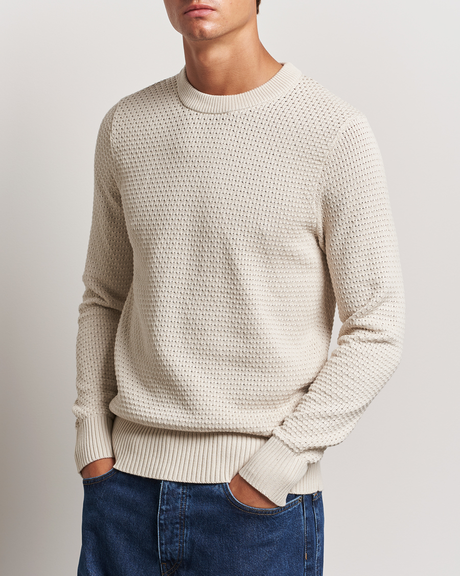 Herre |  | J.Lindeberg | Oliver Structure Cotton Sweater Moonbeam