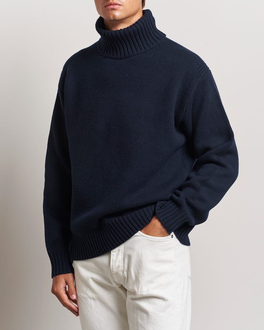 Herre |  | J.Lindeberg | Todd Heavy Knit Turtleneck Navy