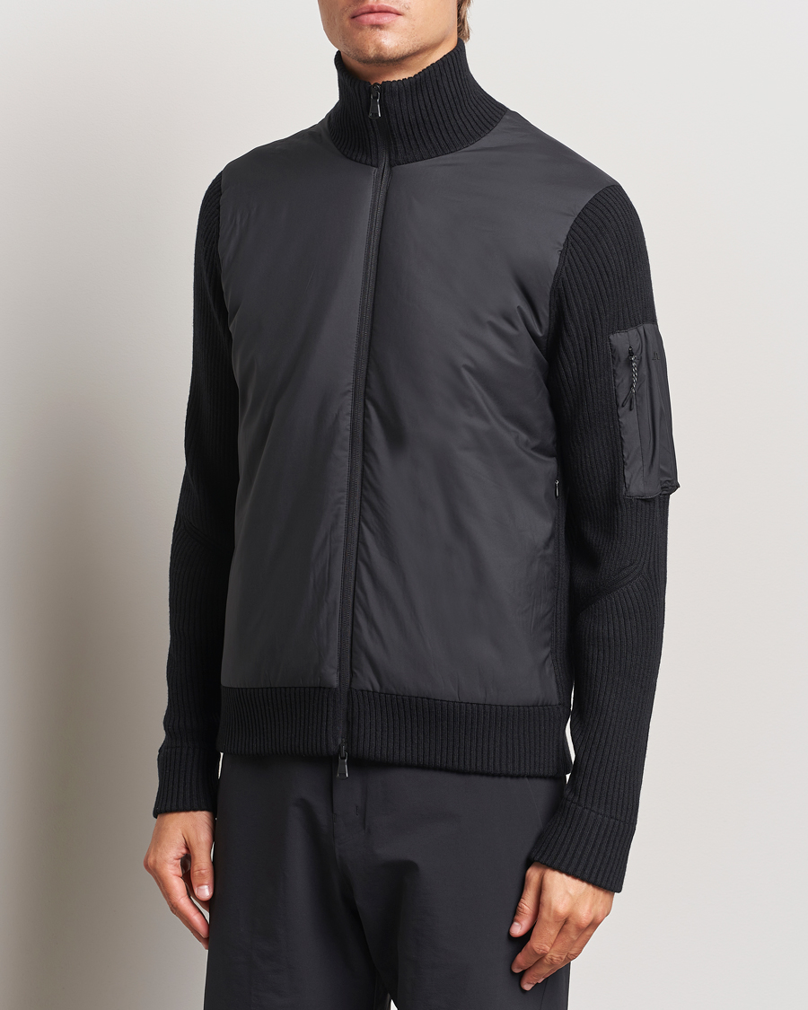 Herre | Avdelinger | J.Lindeberg | Beck Knitted Hybrid Jacket Black