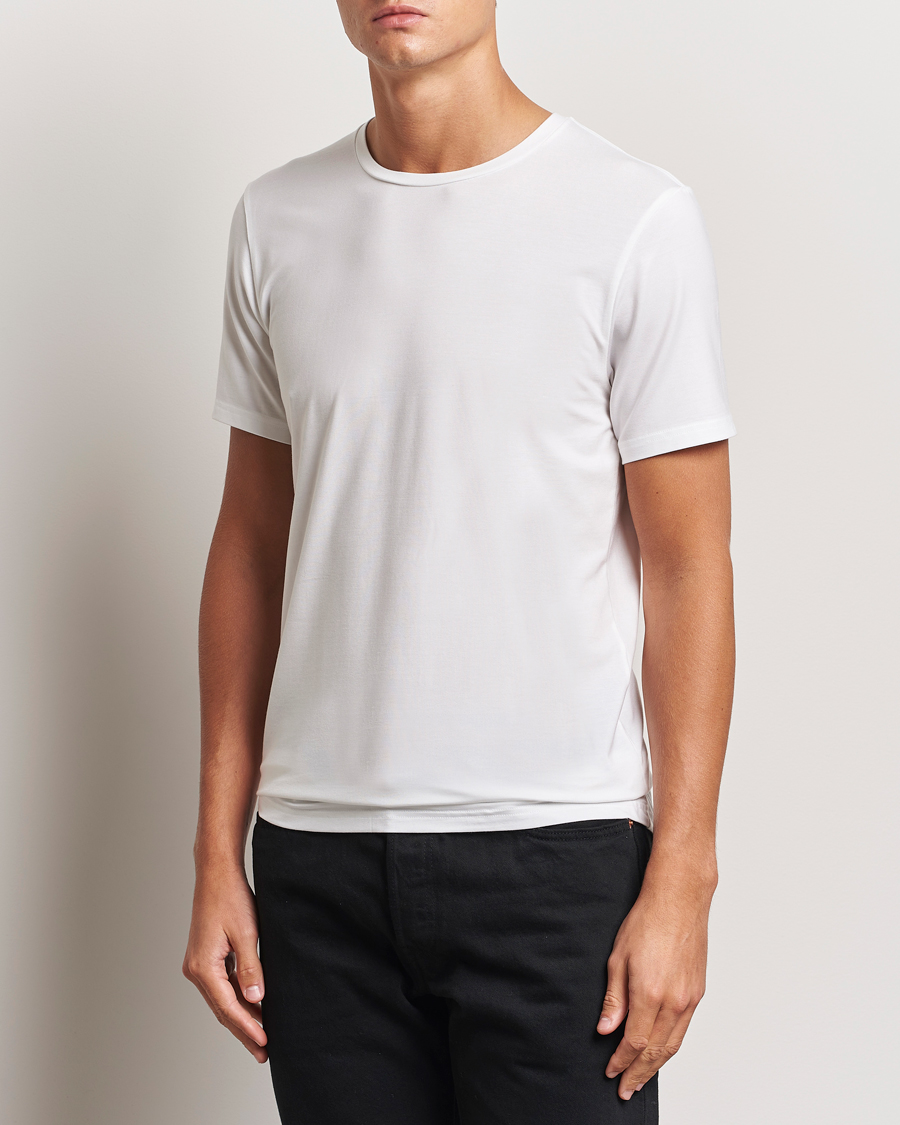 Herre |  | Bread & Boxers | Tencel Crew Neck T-Shirt White