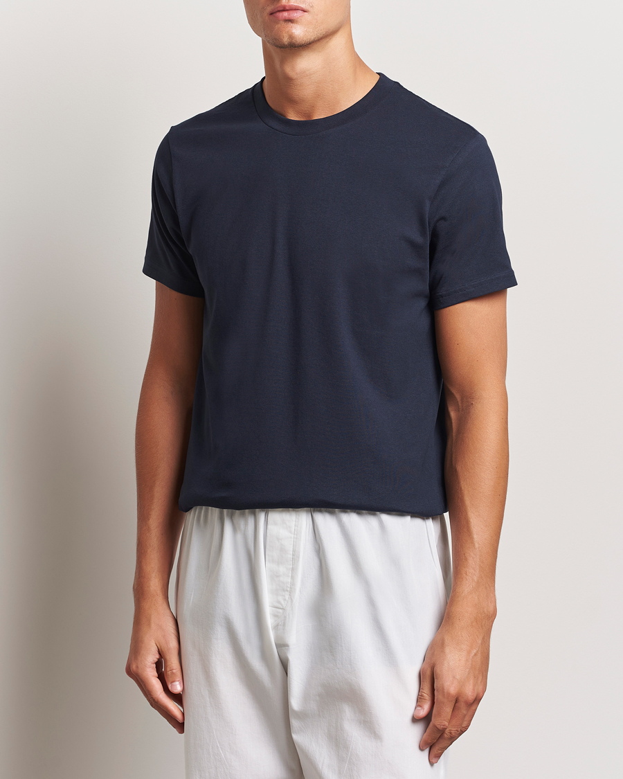 Herre |  | Bread & Boxers | Crew Neck Regular T-Shirt Dark Navy