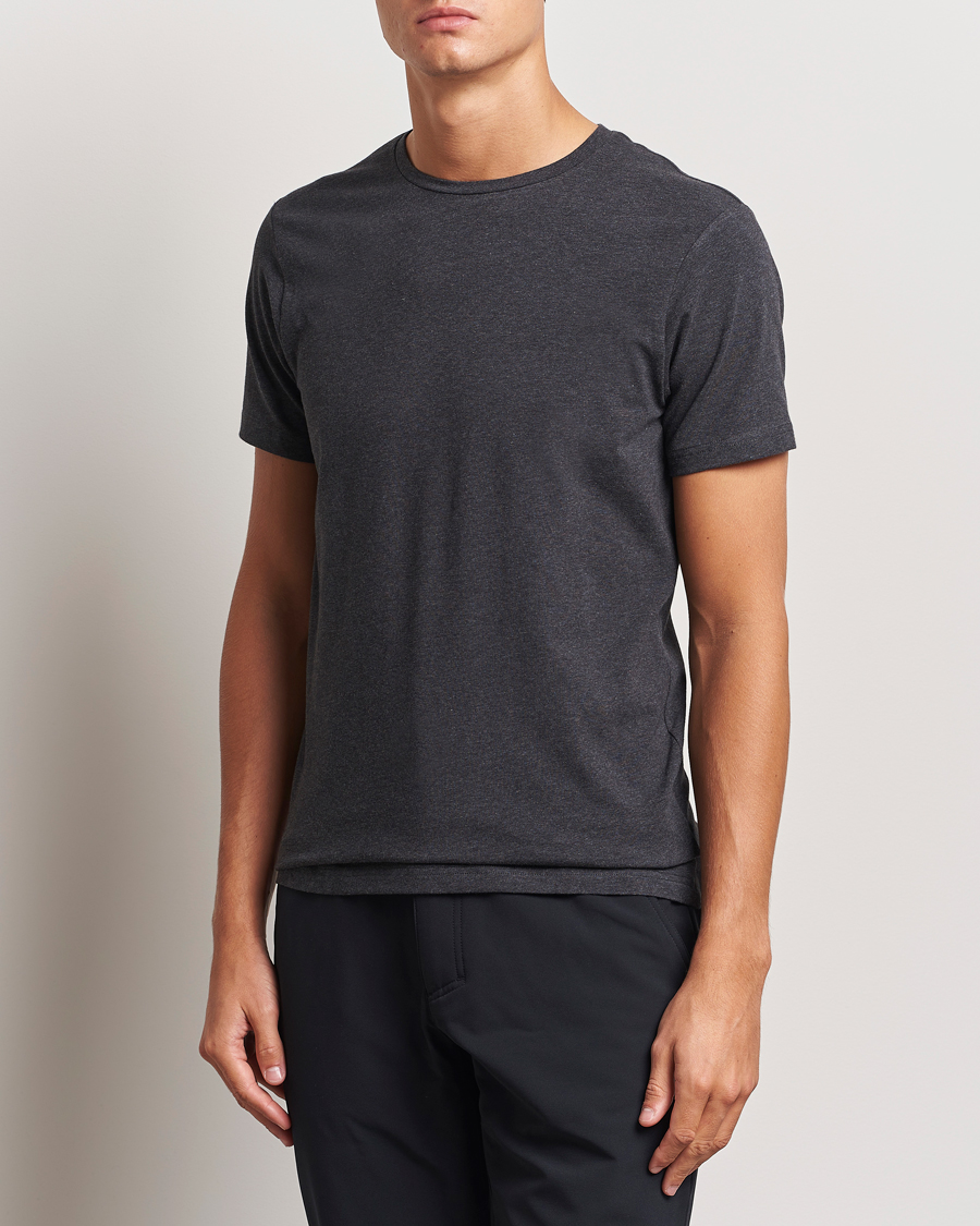 Herre | Flerpakning | Bread & Boxers | 2-Pack Crew Neck T-Shirt Dark Grey Melange