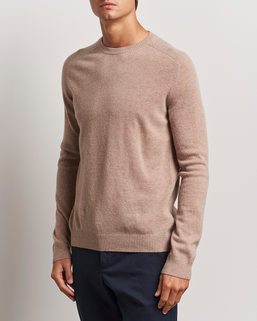 Herre |  | KnowledgeCotton Apparel | Lambswool Roundneck Beige