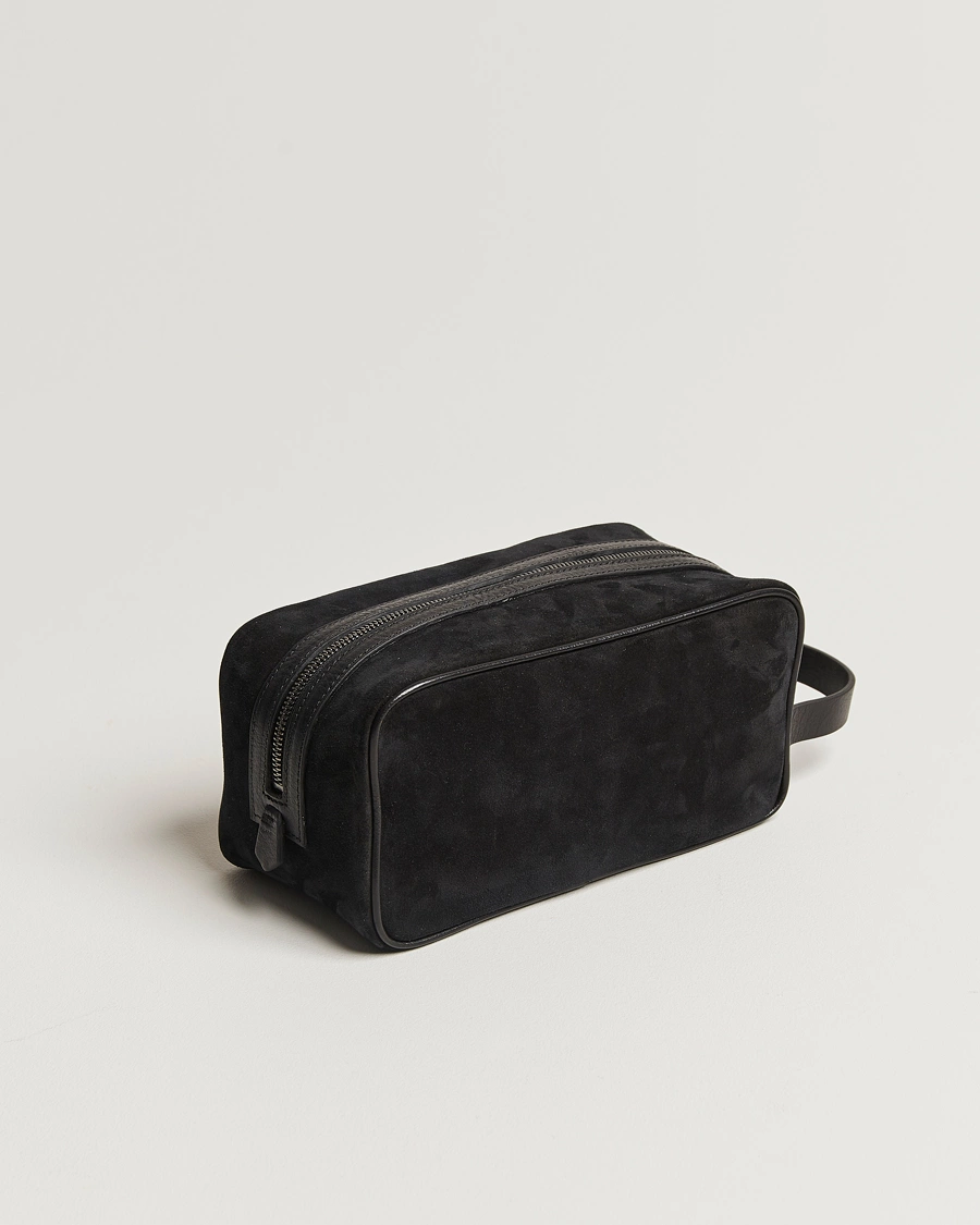 Herre | Toalettmapper | Anderson\'s | Suede Washbag Black