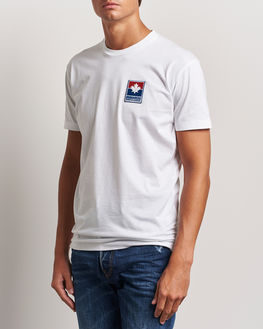 Herre | T-Shirts | Dsquared2 | Cool Fit Leaf T-Shirt White