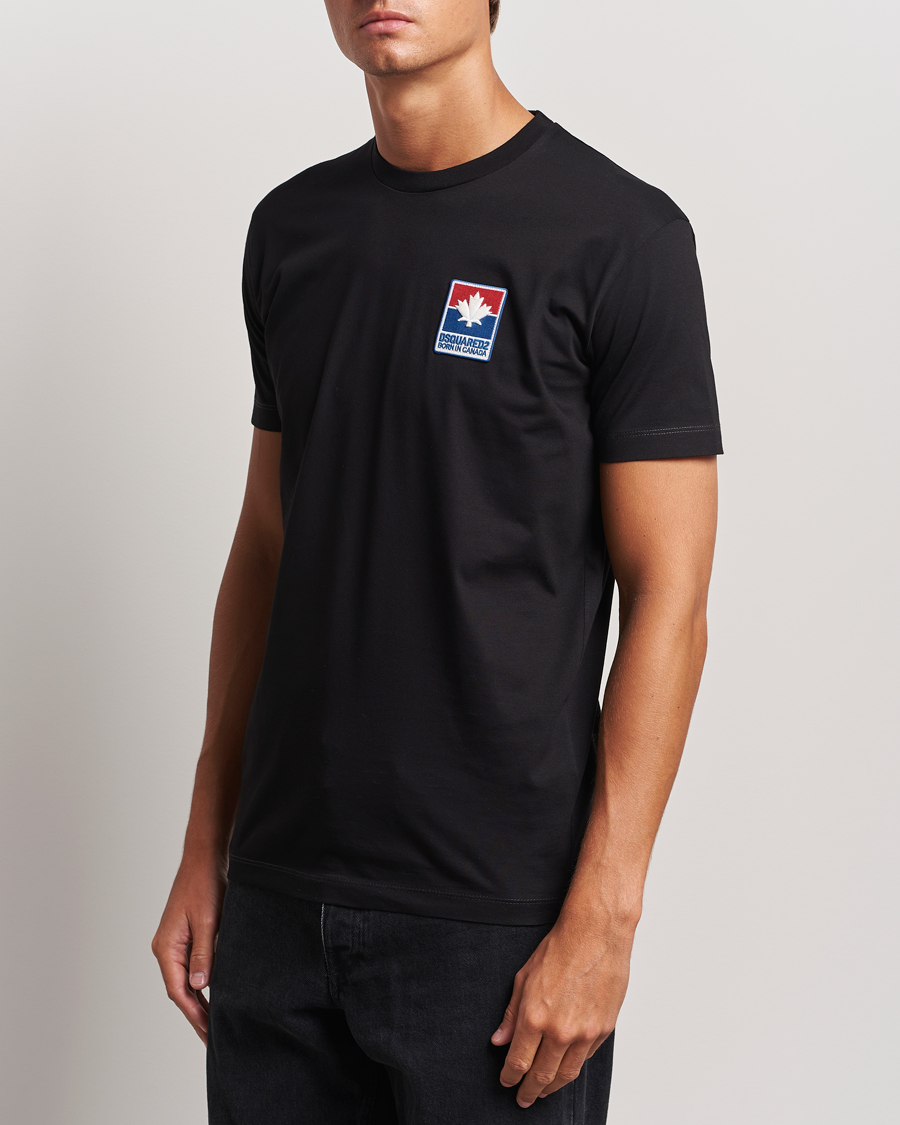 Herre |  | Dsquared2 | Cool Fit Leaf T-Shirt Black