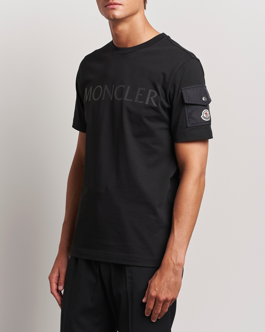 Herre |  | Moncler | Sleeve Pocket T-Shirt Black