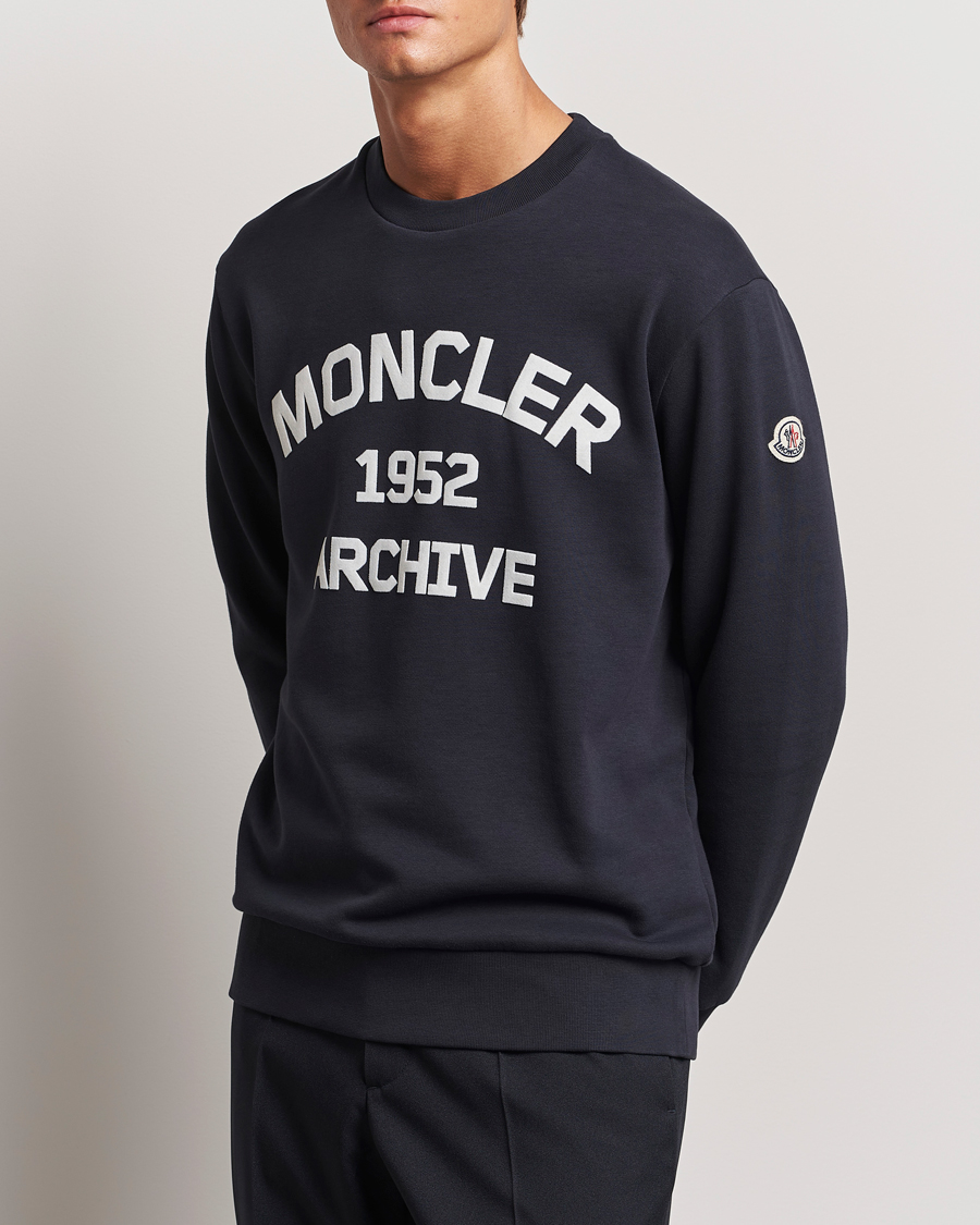 Herre |  | Moncler | Archive Logo Sweatshirt Navy