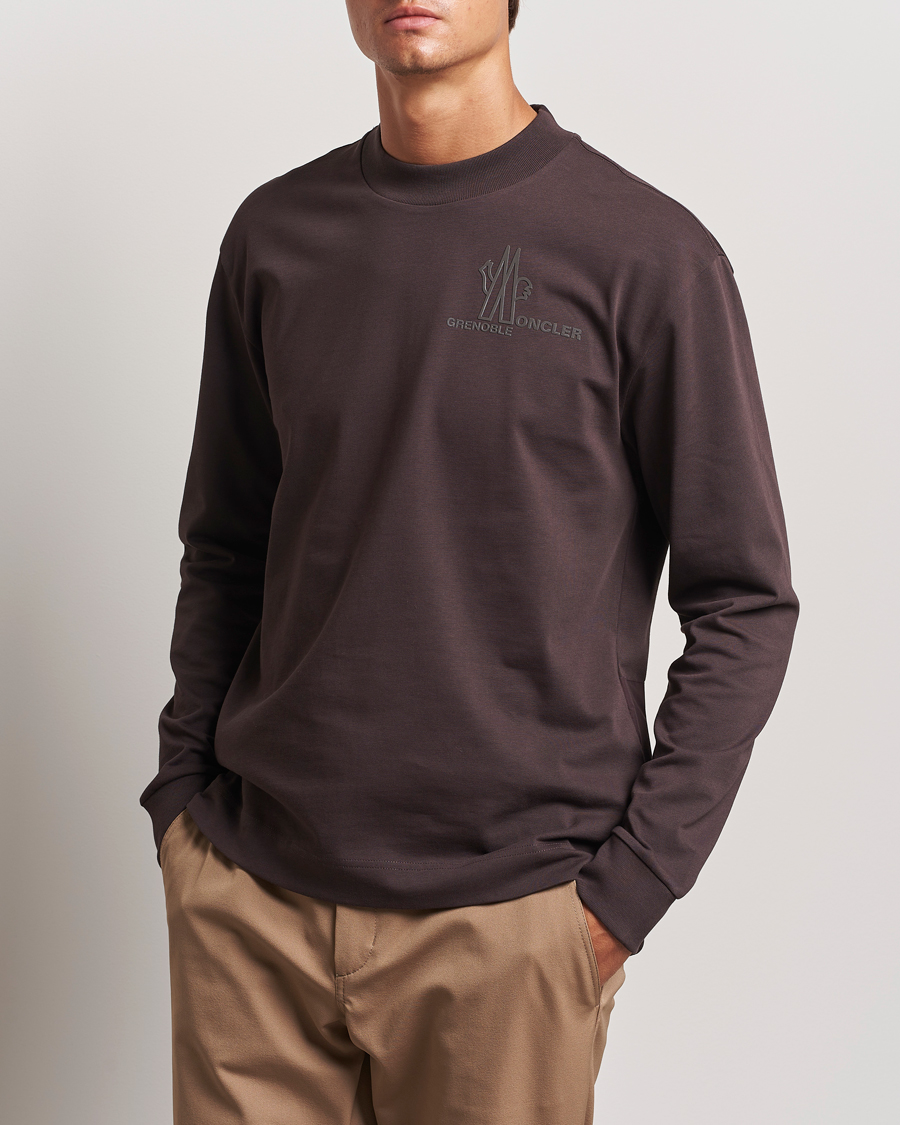 Herre |  | Moncler Grenoble | Long Sleeve T-Shirt Brown