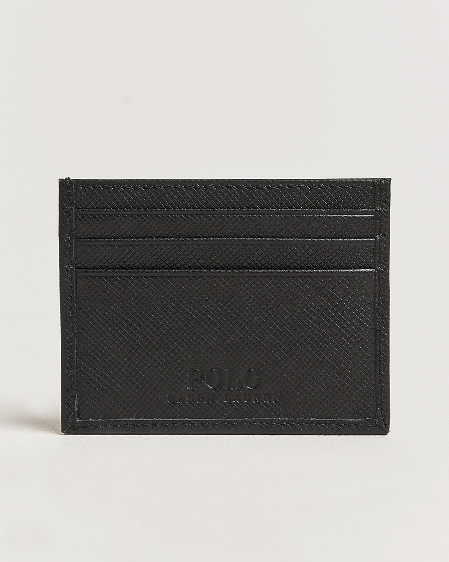 Herre |  | Polo Ralph Lauren | Saffiano Leather Credit Card Case Black