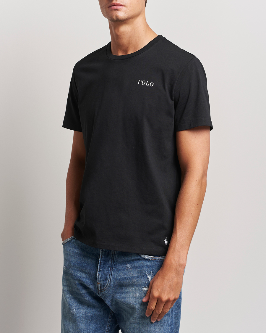 Herre |  | Polo Ralph Lauren | Logo Cotton Jersey Sleep T-Shirt Black