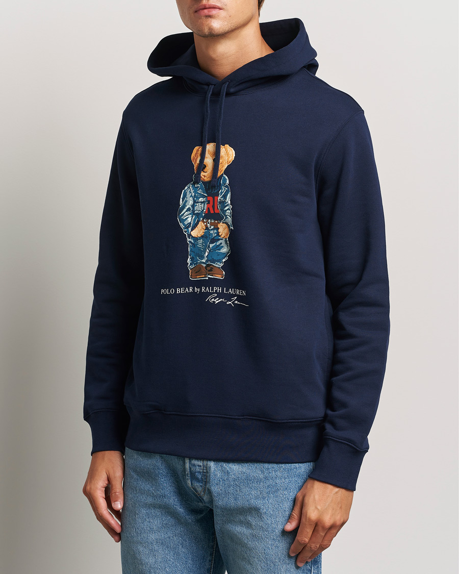 Herre |  | Polo Ralph Lauren | Pullover Hoodie Cruise Navy Denim Bear