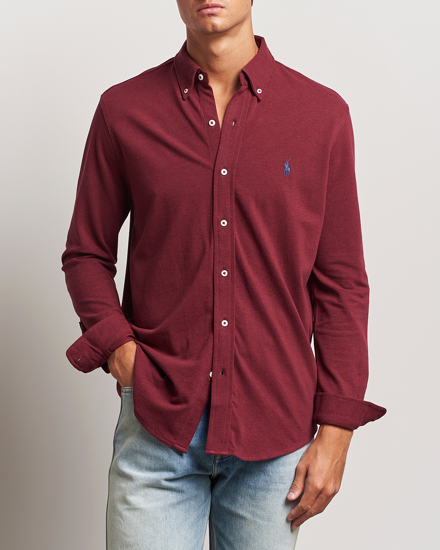 Herre |  | Polo Ralph Lauren | Featherweight Mesh Shirt Vintage Port Heather