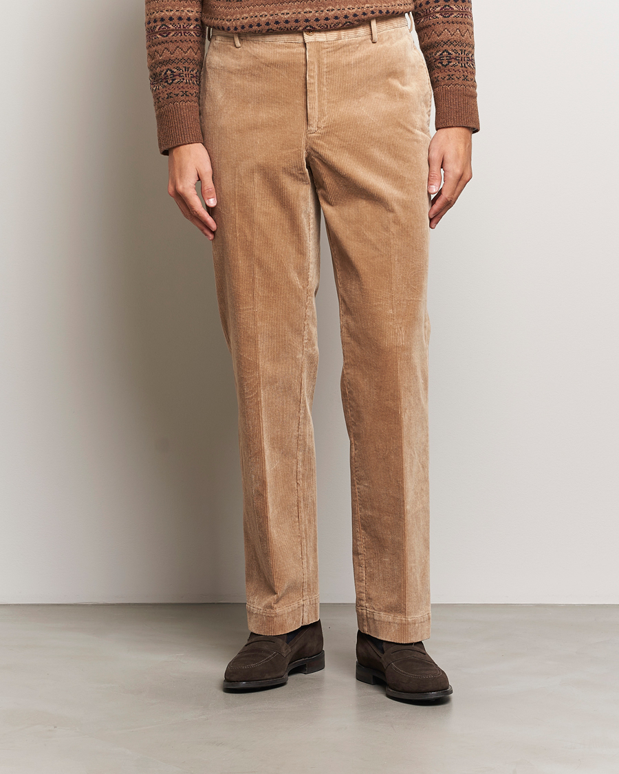 Herre | Cordfløyelsbukser | Polo Ralph Lauren | Corduroy Pleated Trousers Hazelnut