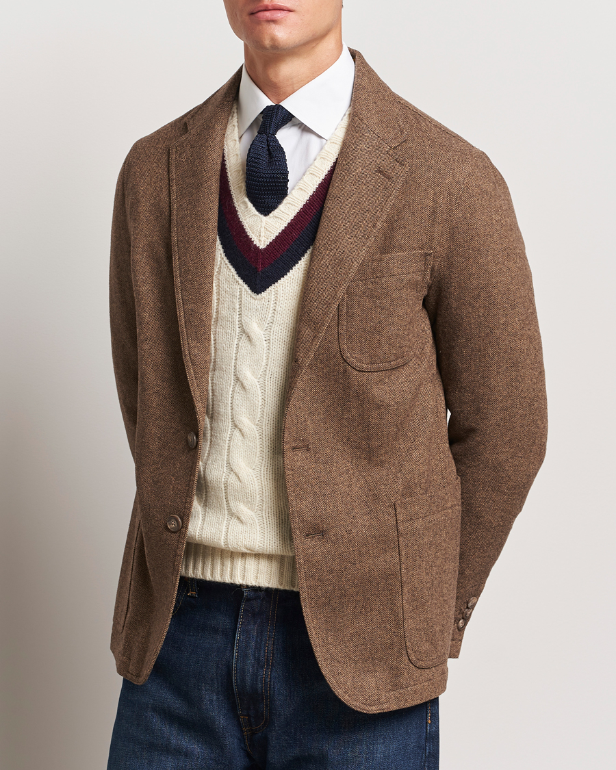 Herre |  | Polo Ralph Lauren | Classic Herringbone Sportcoat Brown/Tan