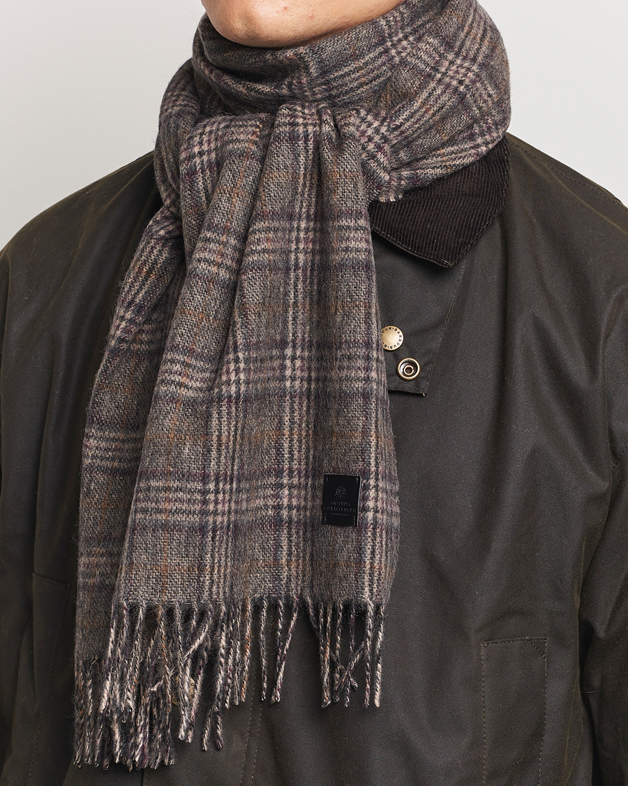 Herre |  | Amanda Christensen | Merino Wool Glencheck Scarf Grey