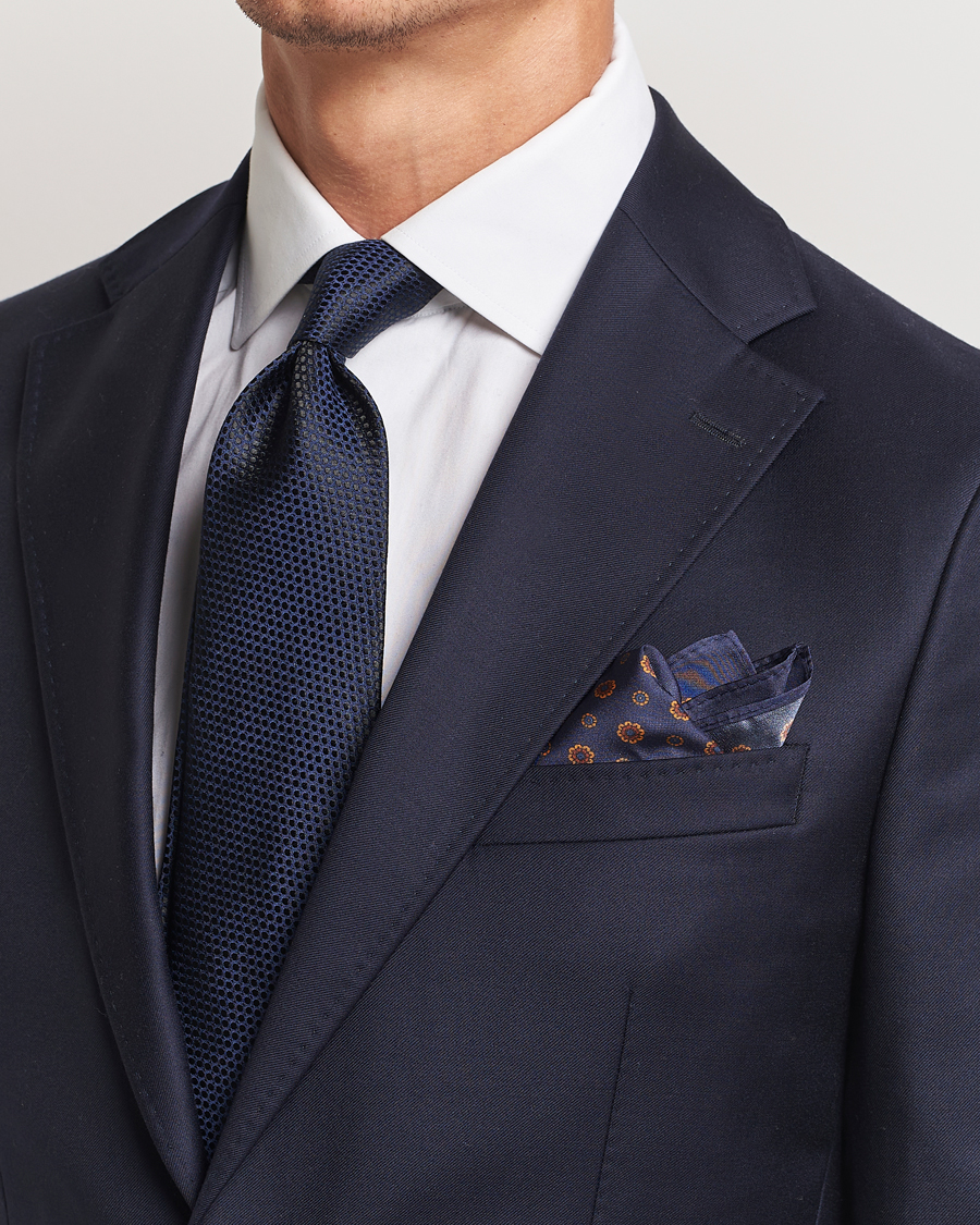 Herre |  | Amanda Christensen | Box Set Silk 8 cm Tie And Pocket Square Navy