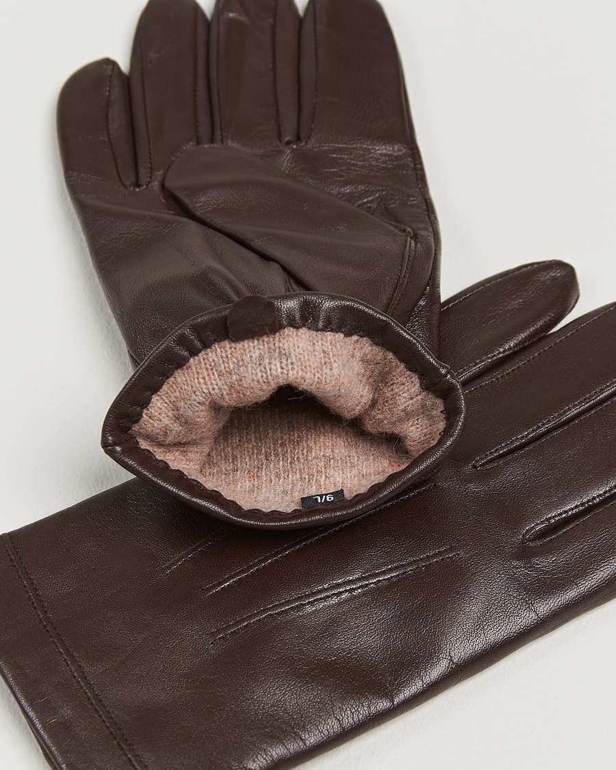 Herre | Hansker | Amanda Christensen | Lined Leather Gloves Brown