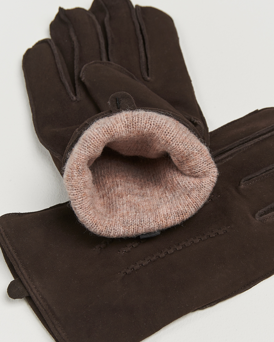 Herre | Hansker | Amanda Christensen | Lined Suede Gloves Brown