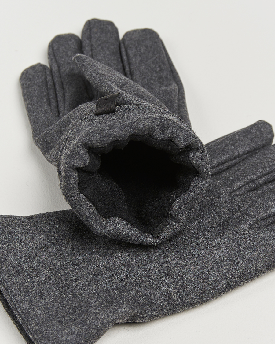 Herre | Hansker | Amanda Christensen | Lined Wool Gloves Grey Melange