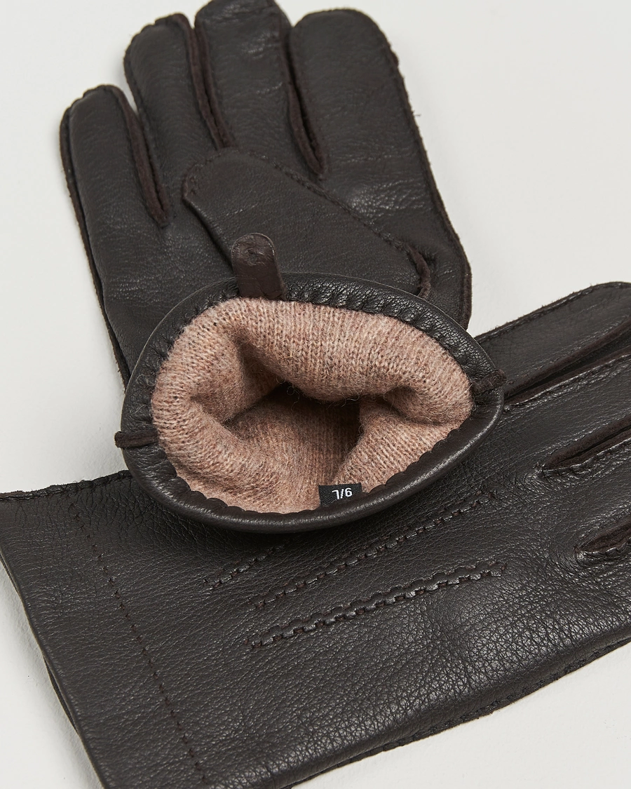 Herre | Hansker | Amanda Christensen | Lined Deerskin Gloves Brown