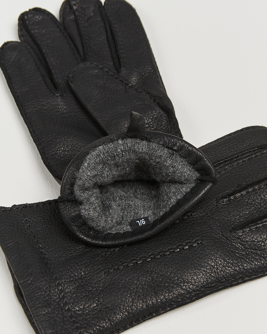 Herre | Hansker | Amanda Christensen | Lined Deerskin Gloves Black