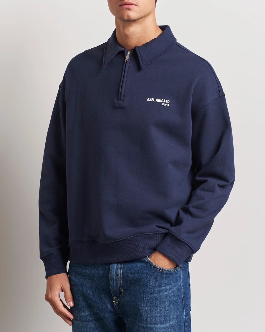 Herre |  | Axel Arigato | Remi Half Zip Sweater Navy