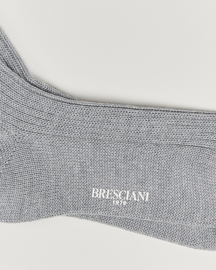 Herre |  | Bresciani | Heavy Wool Socks Light Grey