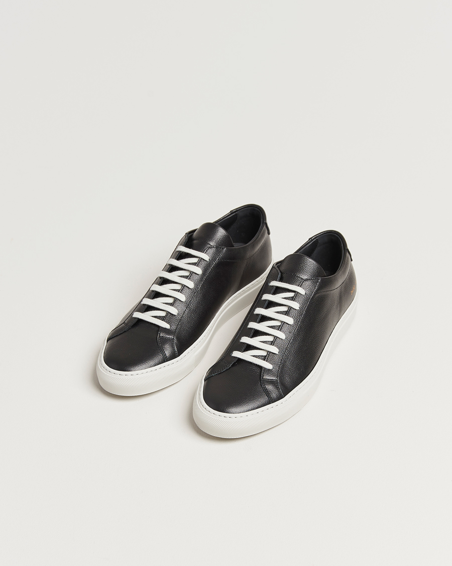 Herre |  | Common Projects | Original Achilles Pebbled Leather Sneaker Black