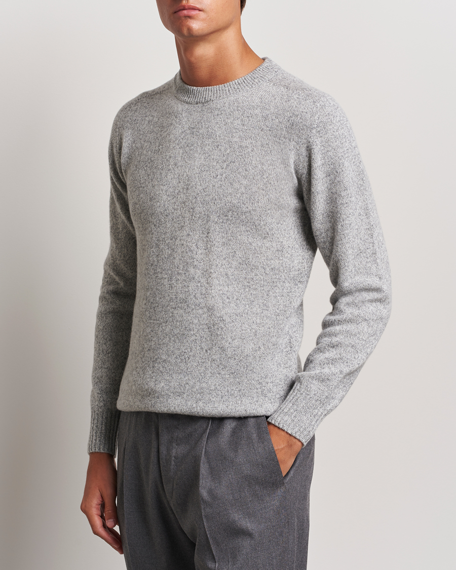 Herre | Klær | Altea | Wool/Cashmere Crew Neck Pullover Grey Melange